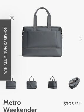 Metro Weekender Duffel Bag - Gray
